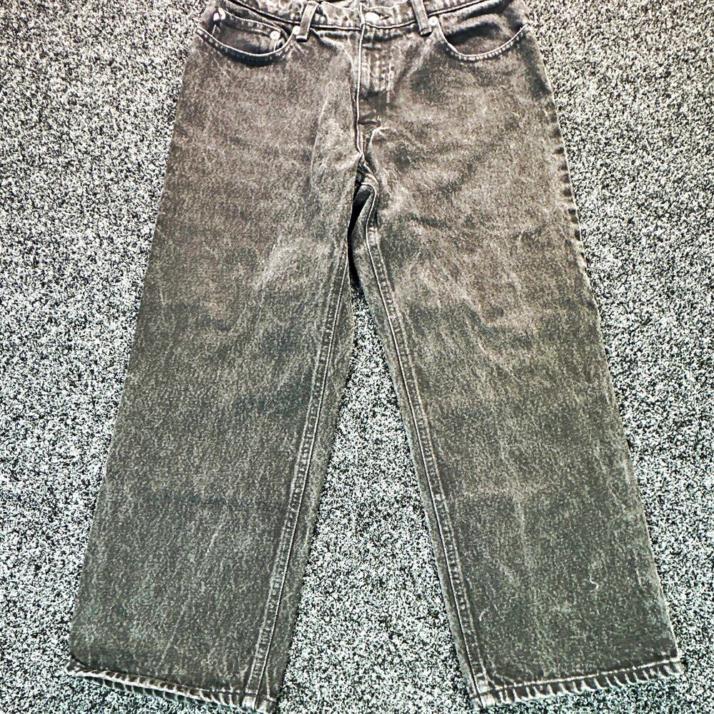 Vintage Polo Jeans Co Ralph Lauren Womens 8 Cropped Saturday Jeans Black Y2K